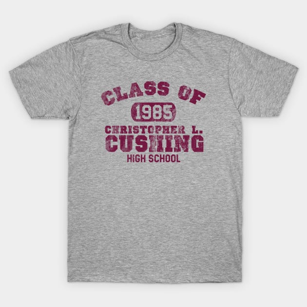 Christopher L Cushing High School, distressed from Fright Night T-Shirt by woodsman